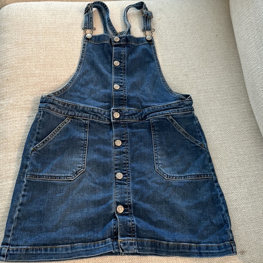 Denim overall dress